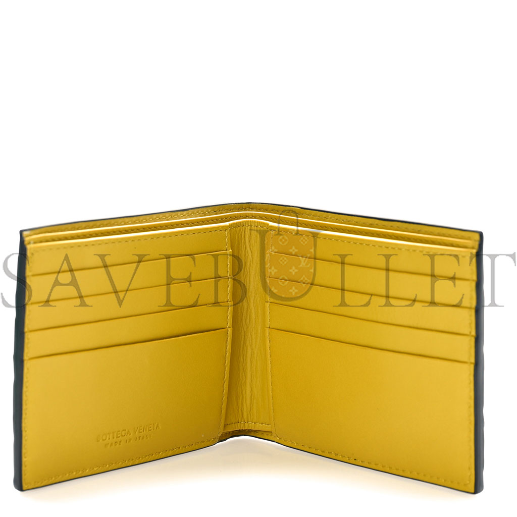 bo*te*ga ve*ne*ta nappa intrecciato bi fold wallet De*1m yellow (11*9*1cm)